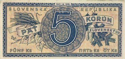 5 korun slovenských, 1945